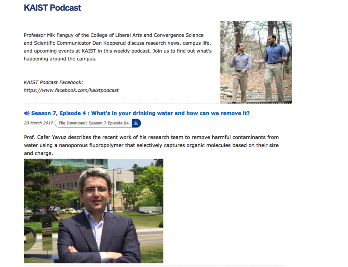 Interviewed at KAIST Podcast for Jeehye's work